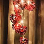 cheap Battery String Lights-1pc Valentine&#039;s Day Love String Lights 1.65M-10Leds/3M-20Leds Battery Box USB Power Supply Valentine&#039;s Day Mother&#039;s Day Christmas New Year Indoor Atmosphere Decoration Light String