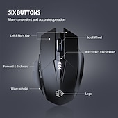 billige Mus-inphic f1 2,4g trådløs mus 500 mah ergonomisk oppladbar strømskjerm kontor hjemme stillegående bærbar stasjonær datamaskin universal
