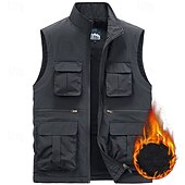 Недорогие Жилеты-Муж. Жилет для туризма и прогулок Зимнее пальто Флисовый жилет для туризма и прогулок Зима Осень на открытом воздухе Сохраняет тепло Флисовая подкладка Удобный Жилет Охота Рыбалка Восхождение