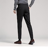 cheap Slim-Men's Graduation Dress Pants Trousers Chinos Buttons Pocket Solid Color Comfort Formal Party Work Fashion Classic Style Black Navy Blue Micro-elastic