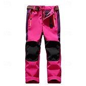 cheap Bottoms-Boys Girls&#039; Combat Pants Cargo Pants Hiking Pants Trousers Patchwork Winter Outdoor Regular Fit Warm Breathable Soft Pants / Trousers Zipper Pocket Black Red Running Camping / Hiking / Caving