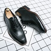 economico Formale-scarpe classiche da uomo in stile oxford marrone con dettagli brogue - eleganti calzature formali per lavoro ed eventi