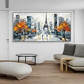 preiswerte Landschaftsgemälde-großes abstraktes Stadtgemälde handgemachtes urbanes Kunstgemälde handgemaltes Stadtskyline-Gemälde New York Skyline Ölgemälde New York City Gemälde Wandkunst großes abstraktes Gemälde