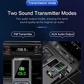 お買い得  車用Bluetoothキット/ハンズフリー-12V/2.5A BT 通話 EQ サウンド調整済み pd/qc3.0 急速充電器 bc83 FM トランスミッター カーチャージャー デュアル USB TF U ディスク MP3