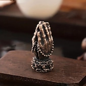 お買い得  彫像-亜鉛合金の垂直両手彫刻、西の祈りの祝福の家具用品、インスピレーションを与えるキリスト教の贈り物、聖書の詩の装飾、記念品、自宅オフィスの祈祷室の装飾