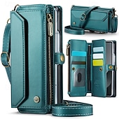 baratos Capa Samsung-telefone Capinha Para Dobra Z 6 Z Fold 5 Z Fold 4 Z Fold 3 Capa para Cartão Wallet Com Suporte Magnética Zíper Retro TPU PC