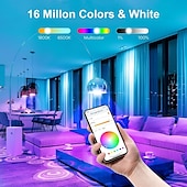 abordables Lumières intelligentes-Ampoules LED intelligentes RVB E26/E27 – 10 W à changement de couleur, intensité variable via Wi-Fi, fonctionne avec Alexa &amp;Google 4 pièces
