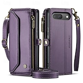 cheap Other Phone Case-Phone Case For Google Pixel 9 Pro Pixel 9 Pro XL Pixel 8 Pro Pixel 8 Pixel 9 Wallet Case Magnetic Zipper Support Wireless Charging Retro TPU PC