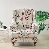 cheap Wingback Chair Cover-Stretch Printed Wingback Chair Cover Durable and Elastic Slipcover with Stylish Print Design Perfect for Protecting and Refreshing Your Wingback Chair Ideal for Home Decor
