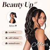 economico Code-extension per capelli coda di cavallo 18&quot; clip artiglio in extension per capelli ricci ondulati extension coda di cavallo finta lunga morbida coda di cavallo sintetica pezzo di capelli per donna
