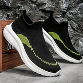 economico Sneakers da uomo-sneakers slip-on rosse leggere da uomo | tomaia in flyknit traspirante con suola comoda per attività casual e sportive