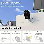 voordelige IP-netwerkcamera&#039;s voor buiten-beveiligingscamera draadloos buiten 3mp beveiligingscamera met zonnepaneel pir menselijke detectie sd-kaart/cloudopslag schijnwerper zonnecamera&#039;s voor beveiliging van woningen