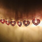 cheap Battery String Lights-1pc Valentine&#039;s Day Love String Lights 1.65M-10Leds/3M-20Leds Battery Box USB Power Supply Valentine&#039;s Day Mother&#039;s Day Christmas New Year Indoor Atmosphere Decoration Light String