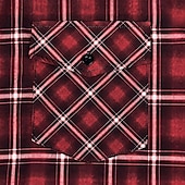abordables chemises western pour hommes-Homme Plaid Chemise Chemise Western Chemise de cow-boy manche longue Rétro Vintage style occidental Usage quotidien Sortie Fin de semaine Automne hiver Col rabattu Poche Imprimer Bouton bas Noir