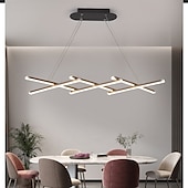 abordables Suspension-Lustre LED moderne pliable et rétractable à intensité variable avec télécommande, luminaires suspendus linéaires en spirale 220-240 V
