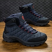 abordables Botas de montaña-Botas de senderismo acolchadas para hombre: ligeras, impermeables, suela antideslizante, diseño de caña alta, ideales para aventuras al aire libre.