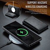 halpa Samsung-kotelot-puhelin Etui Käyttötarkoitus S24 Ultra S24 Plus S24 S23 Ultra S25 Ultra Takakuori Tuella Magneetti Tukee langatonta latausta Retro TPU PU-nahka