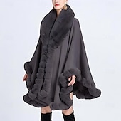 cheap Faux Fur Wraps-Faux Fur Wraps Elegant Cute Ladies Long Sleeve Rabbit Fur Wedding Wraps With Pure Color For Formal Spring