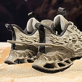 economico Sneakers da uomo-scarpe da ginnastica sportive leggere da uomo a tema drago – design unico della suola scolpita, scarpe da corsa traspiranti e comode per lo sport e lo street style