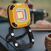 お買い得  作業灯-充電式 LED 作業灯 2000 ルーメン COB 投光器 内蔵 4000mAh 磁気ベース付き &amp;180度回転可能 5つの照明モード 作業現場照明 車の修理 キャンプ用 g500 1個