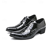 baratos Formal-sapatos masculinos para baile de formatura - oxfords de couro sintético com padrão floral azul vibrante para uso formal e de festa