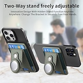 economico Cover per iPhone-telefono Custodia Per iPhone 16 Pro Max Plus iPhone 15 Pro Max Plus Universali Custodia ad adsorbimento magnetico Con supporto A calamita Supporto a molla TPU pelle sintetica