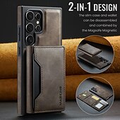 halpa Samsung-kotelot-puhelin Etui Käyttötarkoitus S24 Ultra S24 Plus S24 S23 Ultra S25 Ultra Takakuori Tuella Magneetti Tukee langatonta latausta Retro TPU PU-nahka