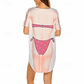 billiga Rolig grafik-Kvinnors kropp Bikini Strandtunikor 3D Grafisk Till Dam Vuxna Sankt Patriks dag 3D-utskrift Fest