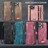 billiga iPhone-fodral-Telefonfodral för iPhone 16e Pro Max Plus iPhone 15 Pro Max Plus iPhone 14 13 12 11 Pro Max Plus Mini iPhone 14 Pro Max iPhone 13 12 11 Pro Max Plånboksfodral med Ställhållare Magnetisk Dragkedja
