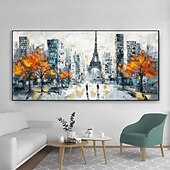 preiswerte Landschaftsgemälde-großes abstraktes Stadtgemälde handgemachtes urbanes Kunstgemälde handgemaltes Stadtskyline-Gemälde New York Skyline Ölgemälde New York City Gemälde Wandkunst großes abstraktes Gemälde
