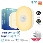 tanie Sprzęt AGD-tuya wifi lit human body induction mała lampka nocna multi-gear ściemnianie domowe lampka nocna kontrola lampka sypialna kompatybilna z alexa google home