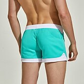 preiswerte Boxershorts für Herren-Herren 1 pc Unterwäsche Boxer Boxer-Shorts Patchwork Polyester Atmungsaktiv Weich Komfortabel Farbblock Mittlere Hüfthöhe Schwarz Weiß