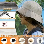 お買い得  アウトドア用ヘッドウェア-1個の高品質蚊帳、特大、長、極細穴メッシュ虫よけネット、虫よけカバー、柔らかくて丈夫なフライスクリーン