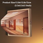 baratos Luzes noturnas 3D-Luz noturna visual 3d a olho nu, luzes led com efeito visual tridimensional, luz noturna de design montada na parede para parede, ajuste de efeito de luz de três cores, presentes de natal para