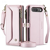cheap Other Phone Case-Phone Case For Google Pixel 9 Pro Pixel 9 Pro XL Pixel 8 Pro Pixel 8 Pixel 9 Wallet Case Magnetic Zipper Support Wireless Charging Retro TPU PC