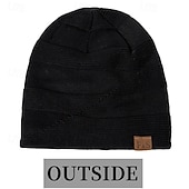 economico Cappello a cuffia-Per uomo Unisex Cappello a cuffia Cappelli invernali Berretti 骷髅头毛线帽 Cappello lavorato a maglia Nero Vino Poliestere Lavorato a maglia Accogliente Da tutti i giorni Per uscire Tinta unita / tinta
