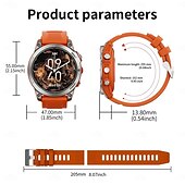 tanie Smartwatche-aw45 smartwatch męski 1,39 cala latarka zewnętrzna kompas połączenie bluetooth wojskowy bateria 430 mah nfc smartwatch