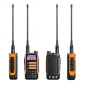 preiswerte Schutz &amp; Sicherheit-1 Stück Walkie-Talkie Tri-Band professionelles Jagd-Schinken wasserdichtes Langstrecken-Typ-C-Ladegerät VHF UHF tragbares Zweiwegeradio