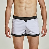 preiswerte Boxershorts für Herren-Herren 1 pc Unterwäsche Boxer Boxer-Shorts Patchwork Polyester Atmungsaktiv Weich Komfortabel Farbblock Mittlere Hüfthöhe Schwarz Weiß