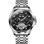 baratos Relógio Automático-Masculino Relógio mecânico Moda Relógio Casual Relógio de Pulso Automático - da corda automáticamente Luminoso Calendário Data Semana Aço Assista
