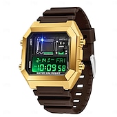 baratos Relógios Digitais-SANDA Masculino Relogio digital Moda Relógio Casual Relógio de Pulso Resistente ao Choque Luminoso Cronômetro Relogio Despertador Contagem regressiva TPU Assista