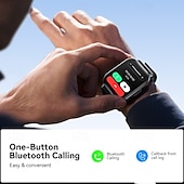 abordables Montres connectées-Joyroom JR-FT3S Montre intelligente 1.96 pouce Smartwatch Montre Connectée Bluetooth Moniteur de Fréquence Cardiaque Calendrier Oxygène sanguin Compatible avec Android iOS Femme Hommes Mode