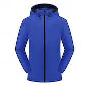 cheap Fleece &amp; 3 in 1 Jackets-Men&#039;s Hiking Jacket Winter Outdoor Thermal Warm Windproof Water Resistant Lightweight Jacket Windbreaker Jacket Traveling Black Red Navy Blue Royal Blue Orange