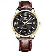 preiswerte Quarz-Uhren-1 Neue Mode Trend Herren Business Quarz Uhr Kalender Woche Anzeige Lebensreise Leuchtende Freizeit Sport Herren Armbanduhr Geschenk Ideale Wahl