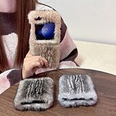 お買い得  サムスン用ケース-電話 ケース 用途 Zフリップ6 Z Flip 5 Z Flip 4 Z Flip 3 バックカバー 耐衝撃 レトロ風 プラッシュ