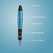 abordables Accessoires pour soins de la peau-Machine à stylo à micro-aiguilles sans fil A1-W, outil de soins de la peau électrique rechargeable pour la mésothérapie