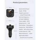お買い得  車用Bluetoothキット/ハンズフリー-高品質の新しいbt36b車mp3プレーヤー多機能車シガレットライターUSB充電ポートbt車キット