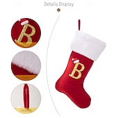 olcso Harisnyák és tartók-személyre szabott betűs karácsonyi harisnya, piros felső kategóriás arany bársony betűs zokni, barkács névre szóló karácsonyi zokni, anyu ajándék zokni karácsonyra