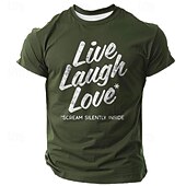 billiga Roliga T-shirts för män-Herr Rolig Slang T-shirt Kortärmad T-shirt 3D-tryck Rund hals Skjorta Mode Fritids- Gata Utomhussport Dagligen Svart Blå Grön Sommar Vår Kläder S M L XL XXL XXXL