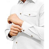 economico Camicie da uomo-Per uomo Camicia Camicia di flanella Sovracamicia Color Block Esterno Strada Nero Bianco Rosso Blu marino Manica lunga Inverno Primavera &amp; Autunno Abbigliamento